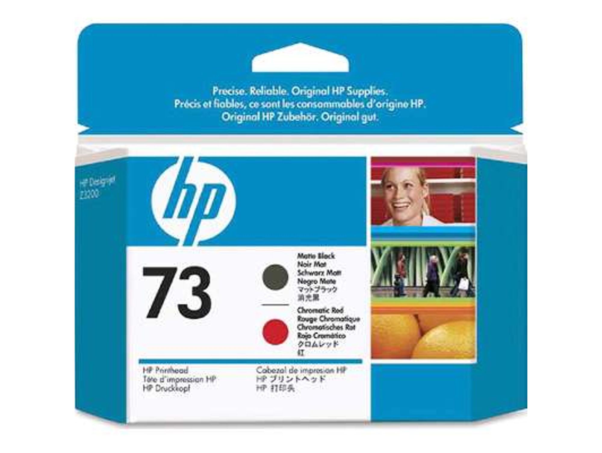 Cabezal de Impresión Original HP 73 Negro Mate/Rojo Cromático CD949A  para DesignJet Z3200, Z3200ps