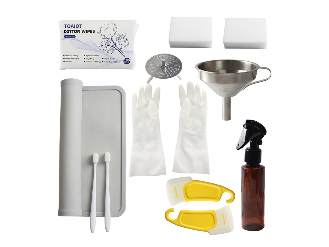 Kit De Herramientas De Limpieza Para Impresora 3d De Resina Con Rasqueta, Tapete De Silicona, Filtro, Brocha Y Guantes
