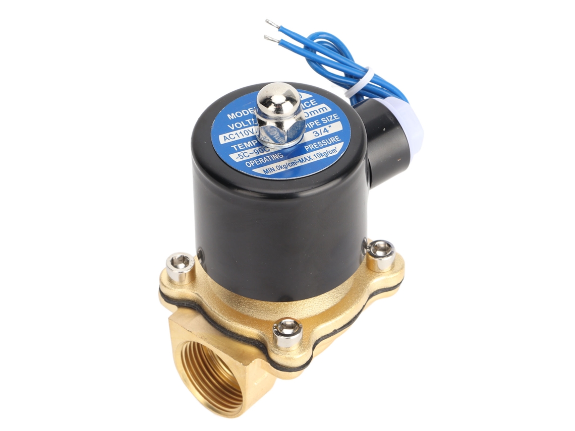 Válvula Solenoide Eléctrica Normalmente Cerrada De Latón Para Agua Gas Ac110v 3/4 Pulgada 20mm Hilo