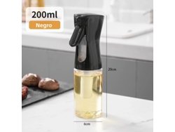 Botella para mantequilla (negra, 200 ml), también se puede usar como recipiente de plástico para almacenar aceite de oliva, vinagre, salsa de soja, etc.