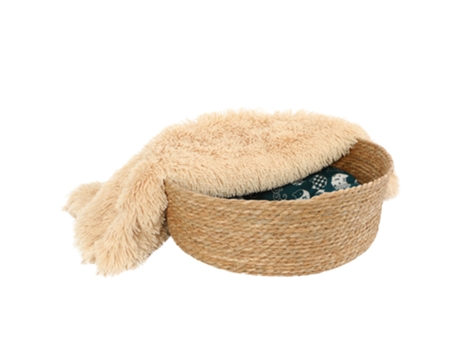 Cama para gatos FLUFFEE con cesta para manta y cojín