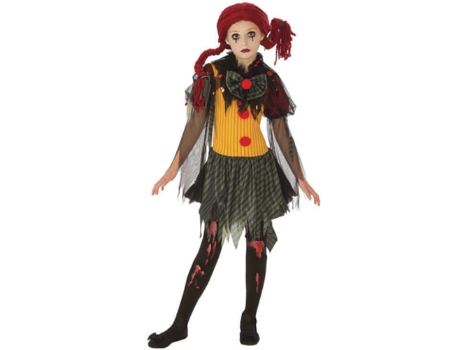 Disfraz de Niña DISFRAZZES Payasa Zombie (Talla: 8 a 10 años)