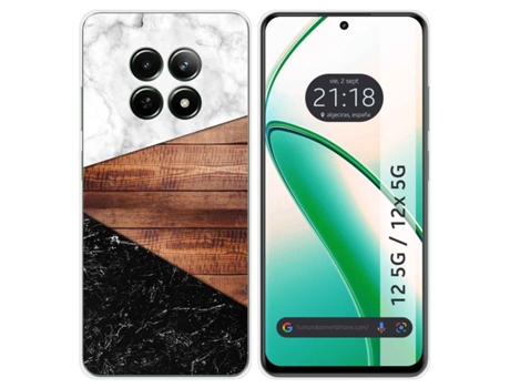 Funda Diseño Mármol para Realme 12 5G 12X 5G TUMUNDOSMARTPHONE Silicona Multicolor