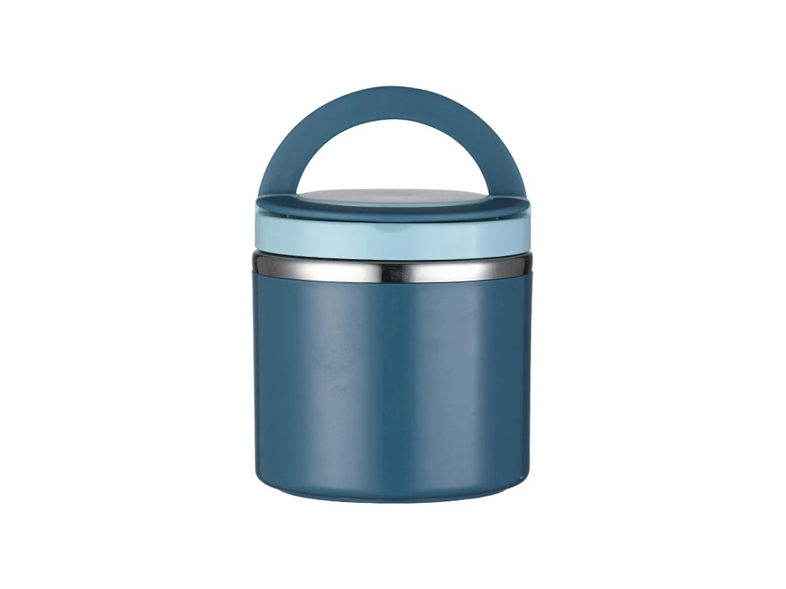 Tazón De Arroz/sopa Aislado De Acero Inoxidable 304 (azul, 1000 Ml), Ecológico Y A Prueba De Fugas.