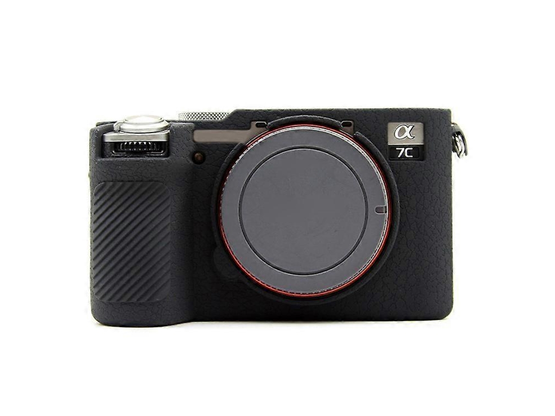 Funda protectora de silicona con textura de lichi compatible con Sony A7cr/A7c II, funda anticolisión para cámara Facpoet