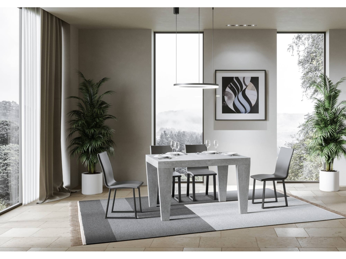 Mesa extensible 90x120/224 cm Spimbo Cemento
