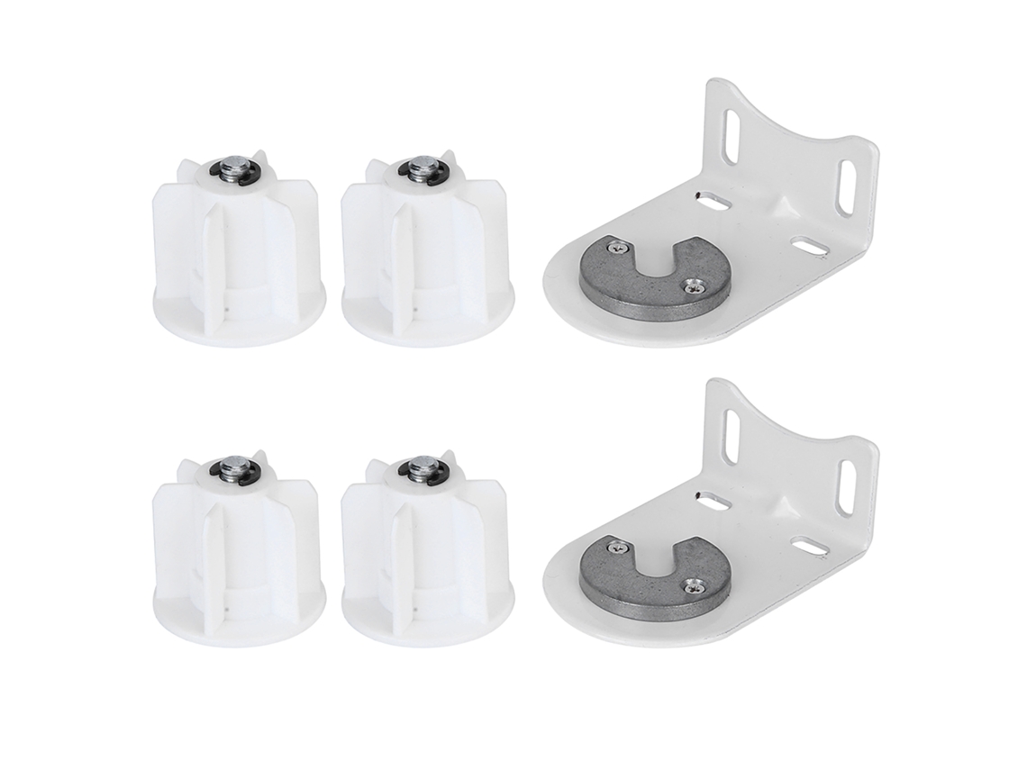 2 piezas de soporte centrales rectangulares con rodamiento para accesorios de cortinas y persianas manuales/eléctricas