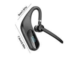 SHANMAI Auriculares Bluetooth Inalámbrico con pantalla digital única 5.0 Conducción de automóviles en el oído Handfr Ipx5
