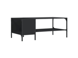 Maison Exclusive - Mesa De Centro Con Estante Madera Ingeniería Negro 100x51x40 Cm