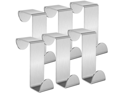 VVJIJILLY Conjunto De 6 Ganchos Inoxidáveis Para Porta, Gaveta Ou Armário, Ideal Para Cozinha Ou Wc