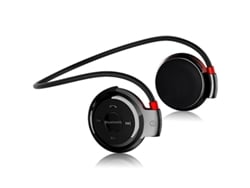 S/MARCA Auriculares Bluetooth Inalámbrico Fm Radio Música Estéreo Earpics Ranura para tarjeta Micro SD Negro