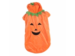 Ropa para perros Kkpm con diseño de calabaza para Halloween, disfraz adorable y abrigado para perros medianos y grandes, otoño/invierno, naranja, talla 3XL.