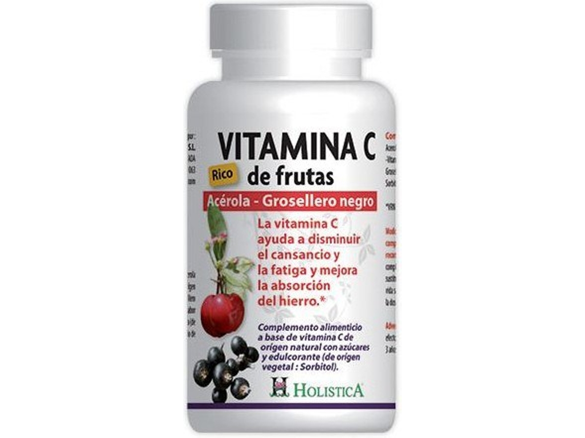 Complemento Alimentar HOLISTICA Vitamina C Frutas 60 Comprimidos