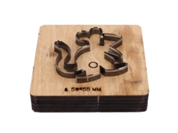 Troquel De Corte Para Estampar Y Perforar Formas De Ratón De Cuero, Aleación De Acero, Base De Abedul, 59x55 Mm, Bricolaje