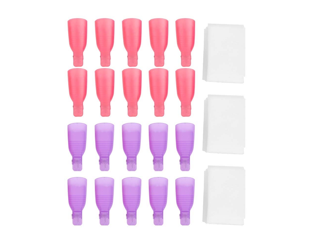 Kit Para Quitar El Esmalte De Uñas Con Pinzas Reutilizables Y Discos De Algodón Suave Para Uñas De Gel Uv - Herramienta De Manicura Portátil
