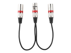 Adaptador Split Xlr Fêmea Para Duas Macho, Cabo De Extensão De Áudio De 30cm Para Canon Red
