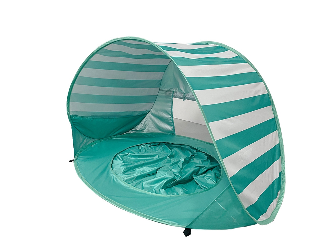 Barraca Chrui Bebé Playa Con Piscina Pop Up (rayas Verdes)
