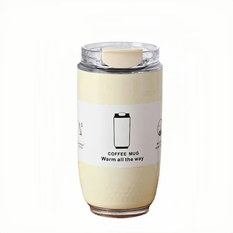 (beige, 320 Ml) Botella De Agua Isotérmica De Acero Inoxidable 304, Con Aislamiento Al Vacío Y A Prueba De Fugas.