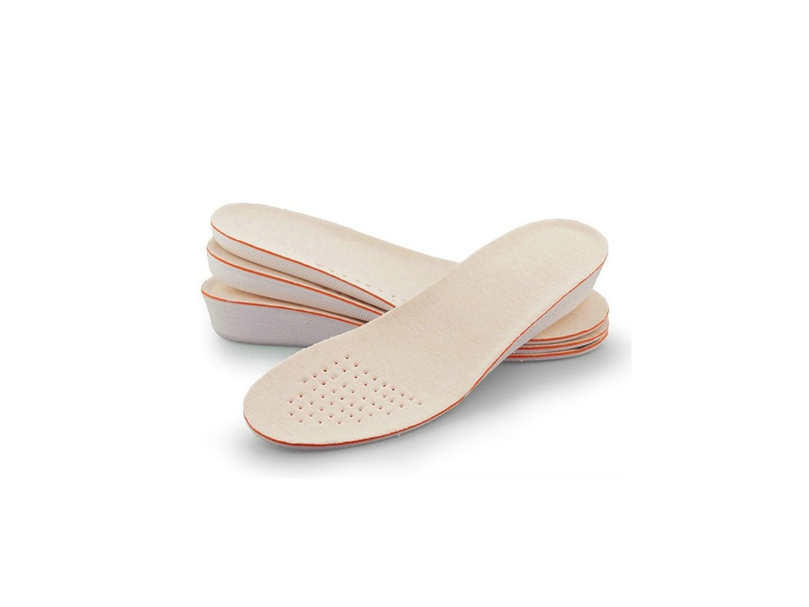 Palmilhas De Aumento De Altura Fibra De Soja 2.5cm Brancas Cortáveis 41-45 (1 Par) M