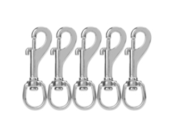 Ganchos De Resorte De Doble Extremo En Acero Inoxidable 316 Para Buceo, Ganchos De Resorte Con Clip L92mm