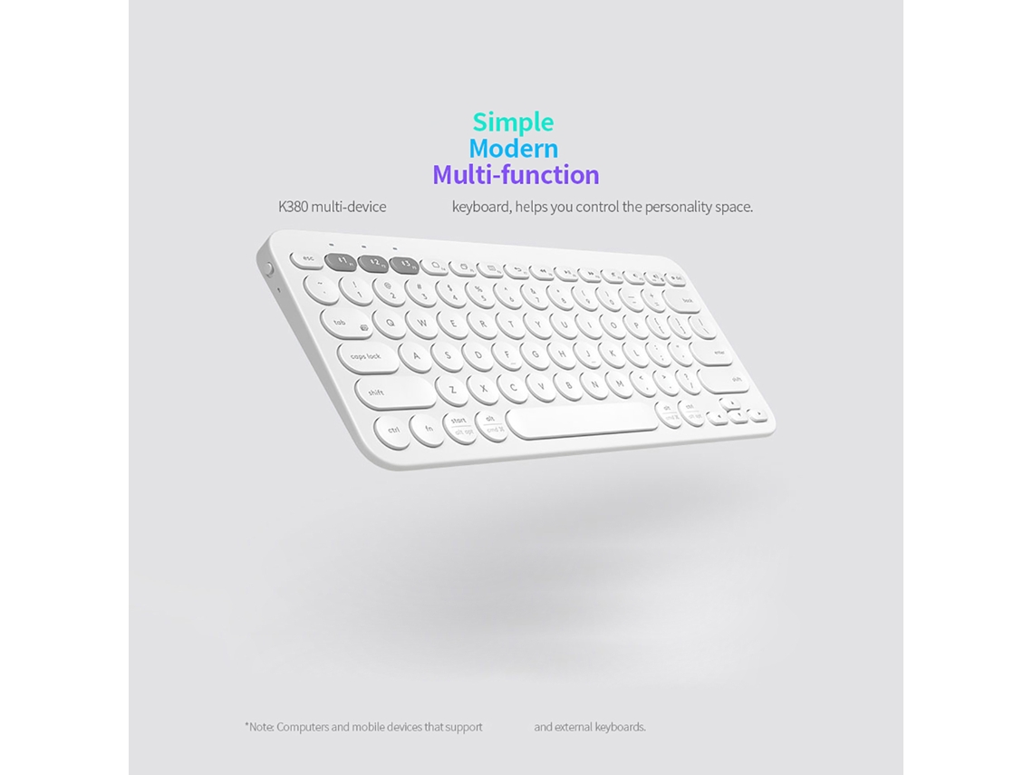 Teclado Logitech K380 Inalámbrico Bt 3.0 Multidispositivo Easy-switch Rosa