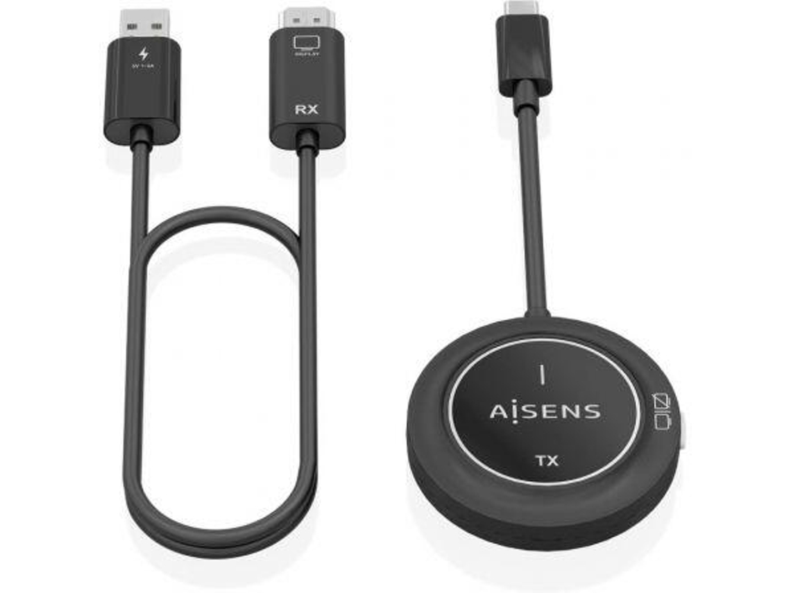 Adaptador/transmisor de vídeo inalámbrico HD USB tipo C de Aisens
