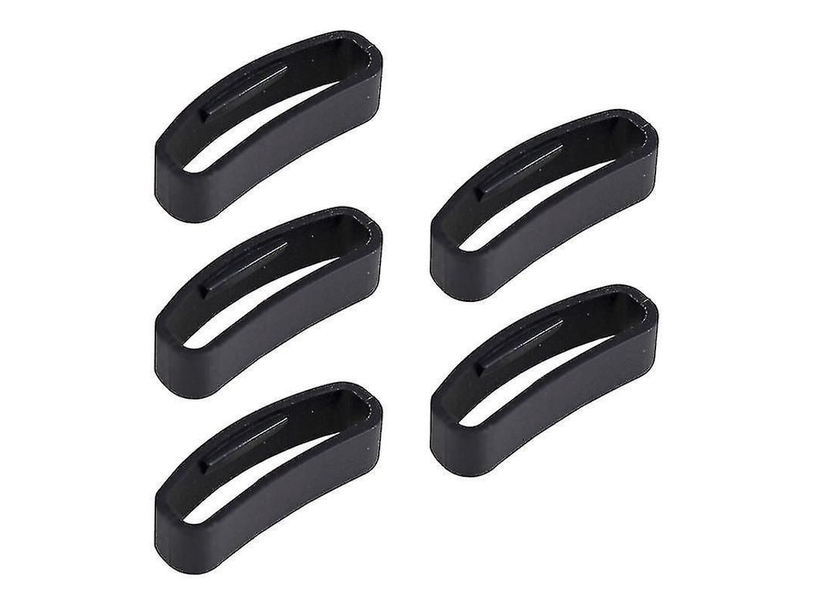 Hebilla De Goma Anticaída Con Anillo De Repuesto De 5 Piezas Para Correa De Reloj Inteligente Compatible Con Suunto Core Black