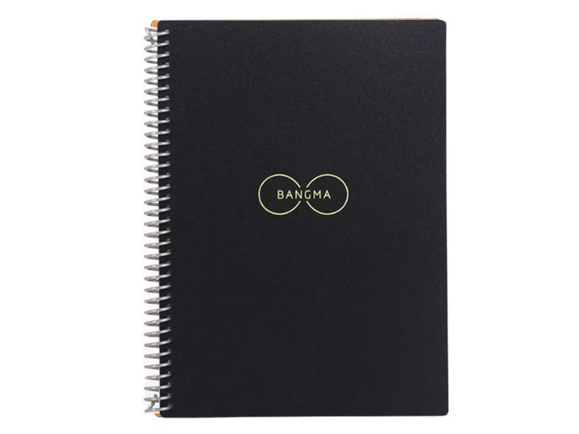 Cuaderno B5 Negro Pp Portátil Con Diseño De Líneas Y Círculos Para Planificación Diaria