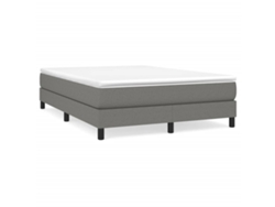 Maison Exclusive - Cama Box Spring Con Colchón Tela Gris Oscuro 160x200 Cm
