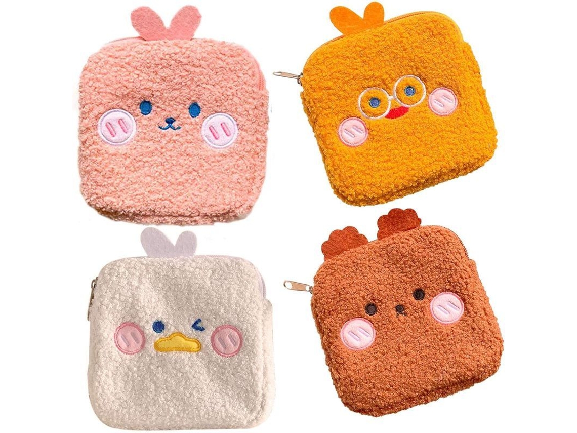 4 Bolsas Para Compresas Sanitarias, Bolsas Para Copas Menstruales, Soportes Para Compresas Sanitarias, Funda Impermeable Para Mujeres Y Niñas.