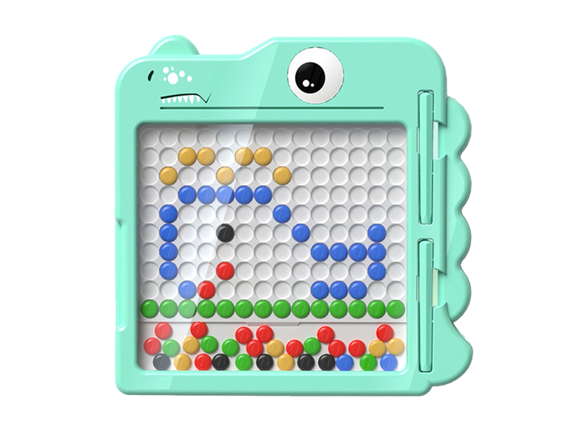 Ats-tablero De Doodle Magnético Con Forma De Dinosaurio Sin Polvo, Juguete Preescolar Con Bolas Y Lápiz Magnético, Verde