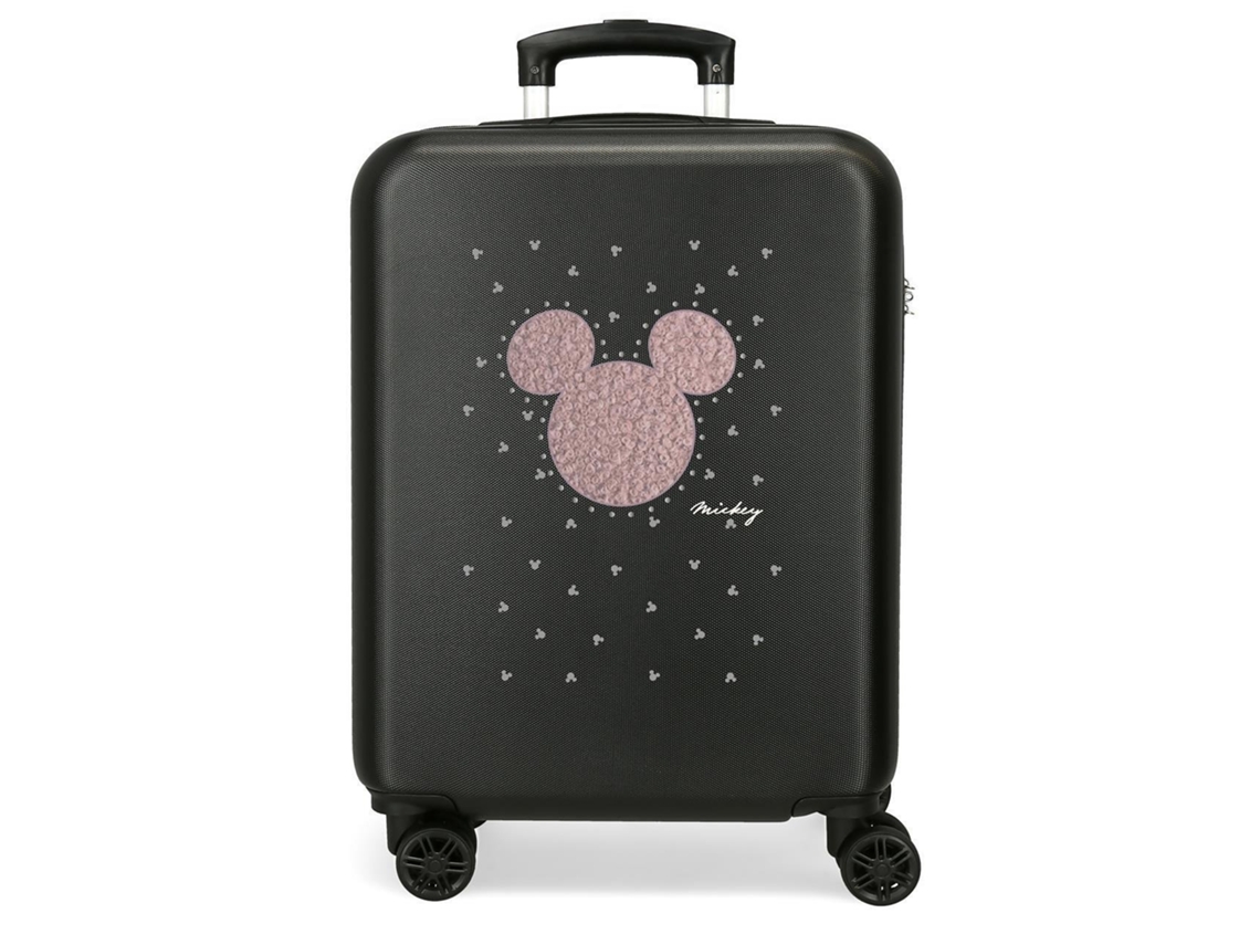 DISNEY Maleta De Cabina ABS Rígida Mickey Studs Negro