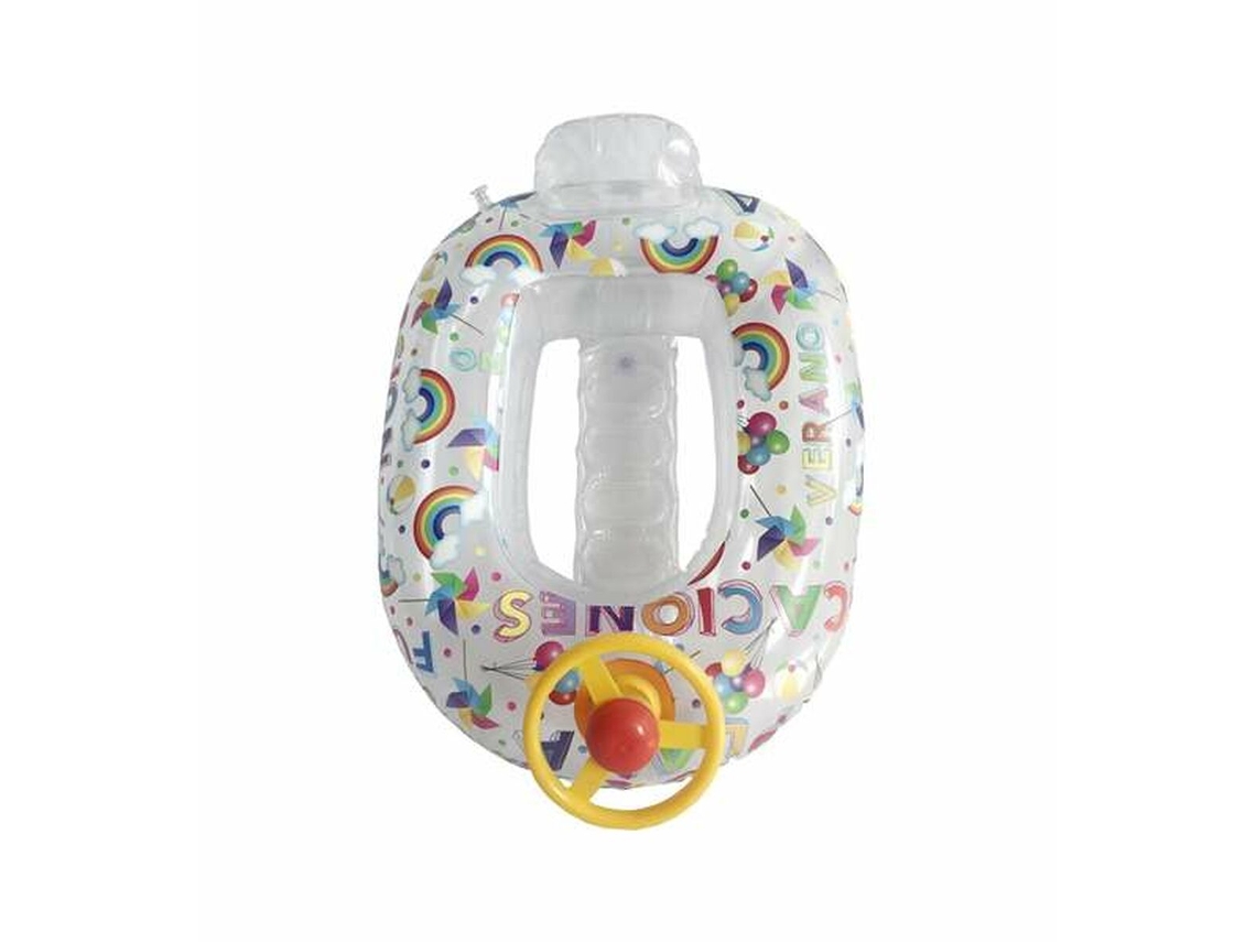 Flotadore Infantil Hinchable BIGBUY FUN Barca Transparente Arcoíris (Edad Mínima Recomendada: 3 años)