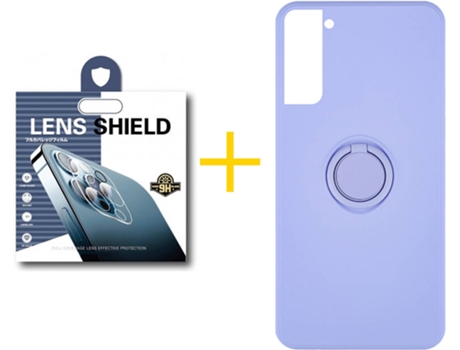 Carcasa + 1 Protector de Cámara para Samsung Galaxy S21 5G SKYHE Morado Lila