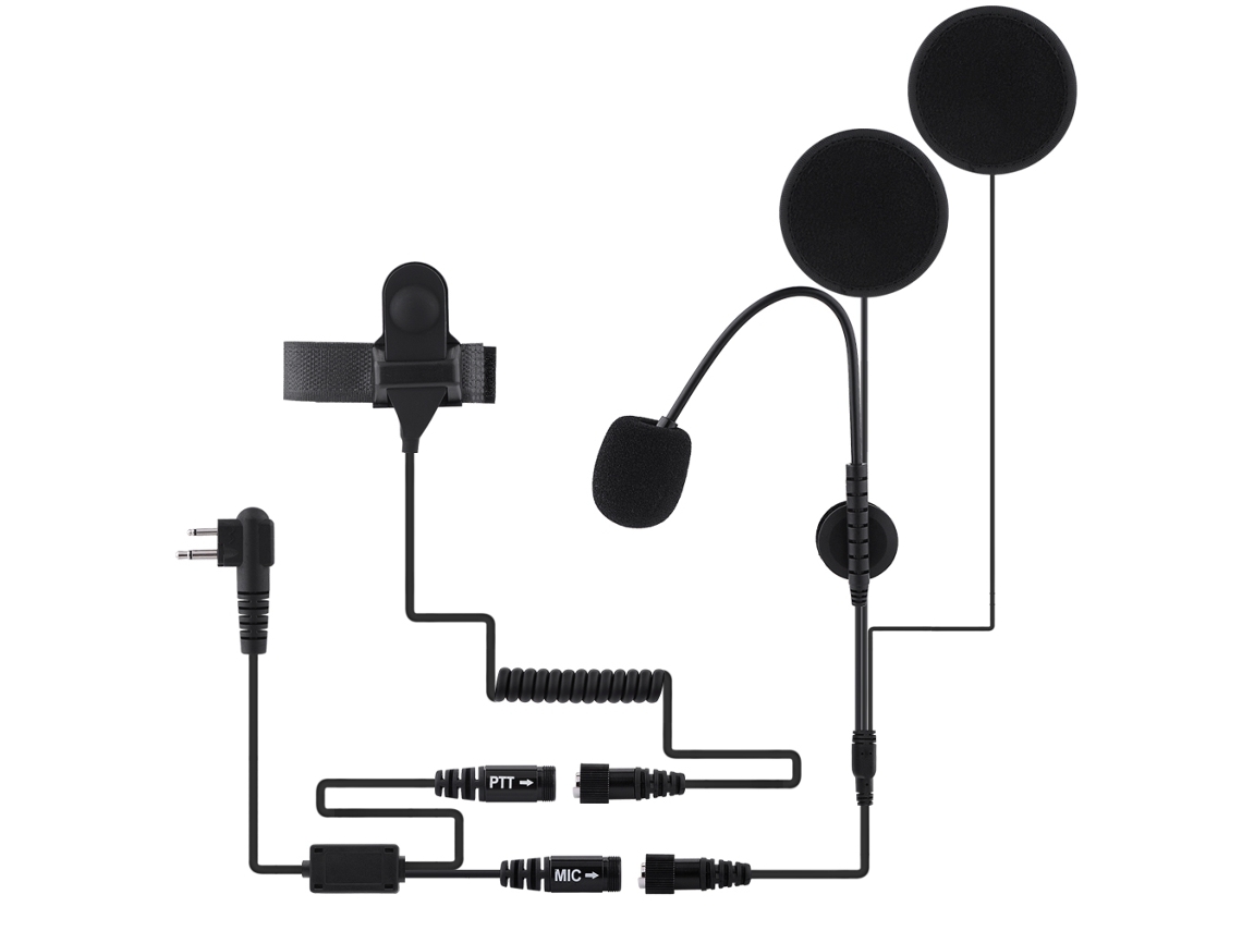 Auriculares con micrófono y PTT para radio portátil Motorola