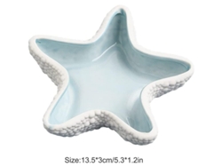 Taza De Joyería En Forma De Estrella De Mar Cerámica Para Anillos Collares Y Joyas