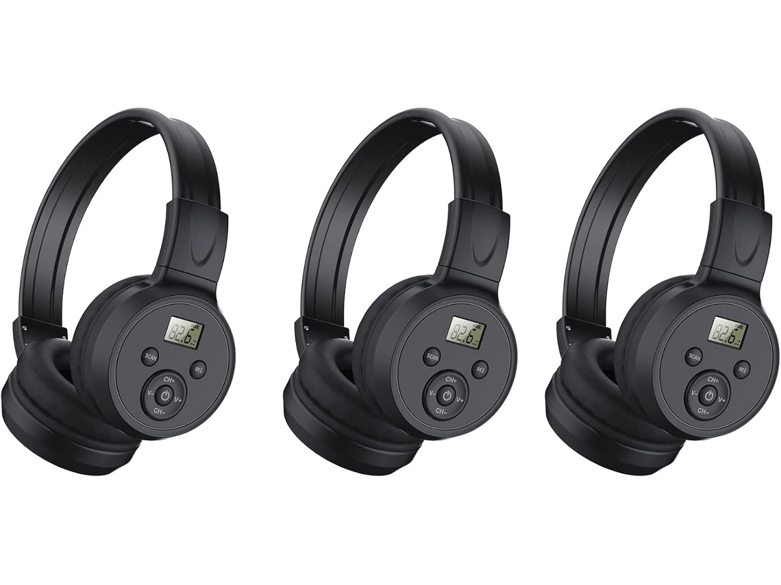 3 Auriculares Portátiles Con Radio Fm Y Receptor Recargable Para Reuniones, Trabajo Diario, Senderismo Y Jogging.