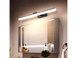 Aplique De Baño Led Con Luz Para Espejo (50 Cm, 12 W) — Aplique De Pared Impermeable (ip44) — Rotación De 180°