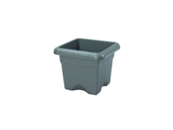 PLASTIKEN 7726 - Maceta Cuadrada Colección TERRA Medida 26 cm 7L Antracita