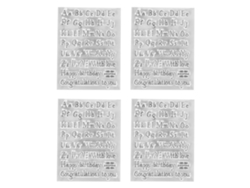 4pcs Sellos Transparentes Tpr Letras Decorativos Para Tarjetas Scrapbooking Manualidades Diy Repetido
