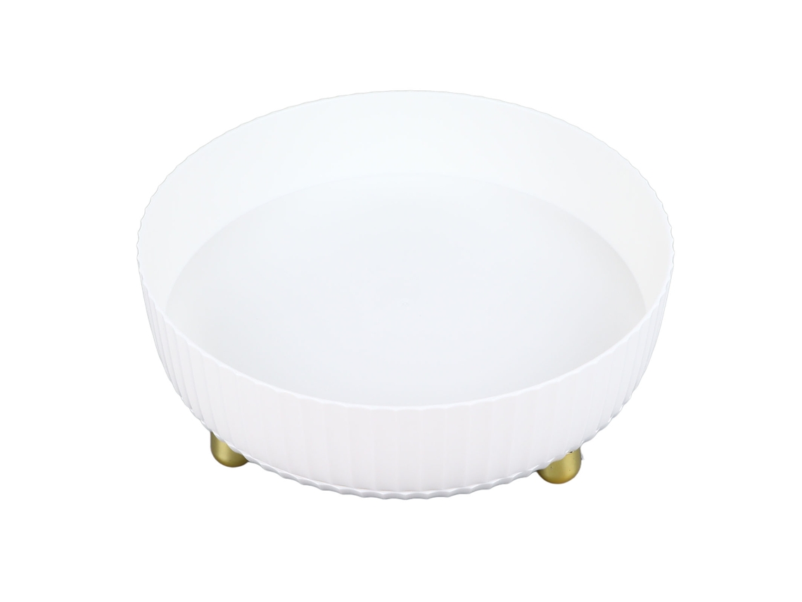 Plataforma Giratória De Armazenamento 360 Graus, Grande Capacidade, Organizador Elegante, Bandeja Para Cozinha, Especiarias, Frutas, Cosméticos, Branc