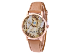 Reloj De Pulsera Unisex Con Correa De Piel Sintética, Estampado De Pequeños Ángeles, Estilo Moderno.