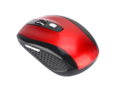 HURRISE Ratón USB 6D Ultrafino 2.4G 1200Dpi Ratón inalámbrico de posicionamiento óptico USB para computadora Rojo