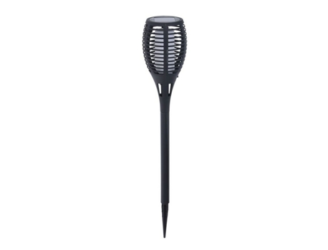 Antorcha de Jardín Progarden Solar Efecto llama Ø 10 x 58 cm Negro Polipropileno