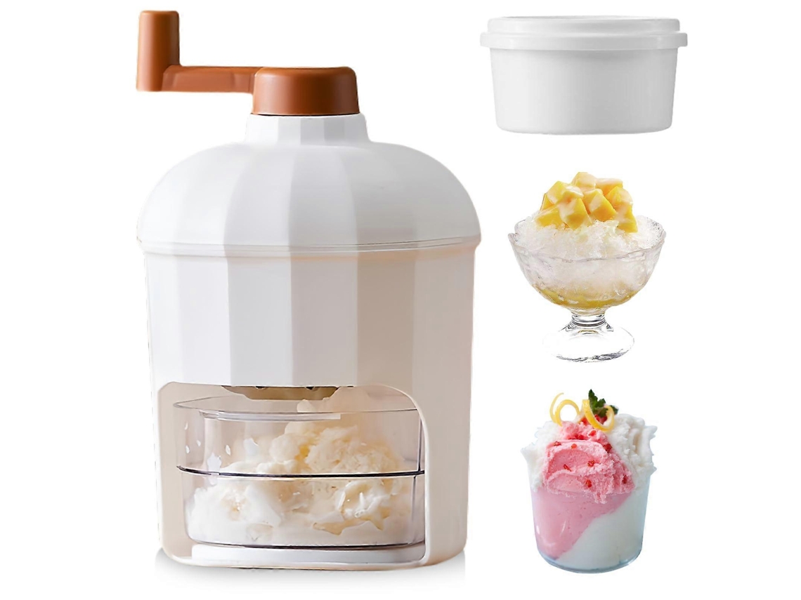 Trituradora de hielo manual comercial Rosewell, trituradora de hielo raspado portátil para el hogar con cuchilla de acero inoxidable