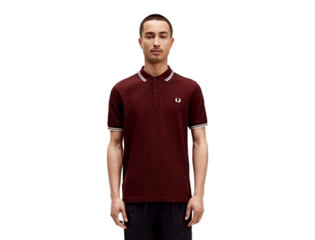 Polo Dupla de Hombre FRED PERRY Twin Tipped Sintetico Rojo (M)