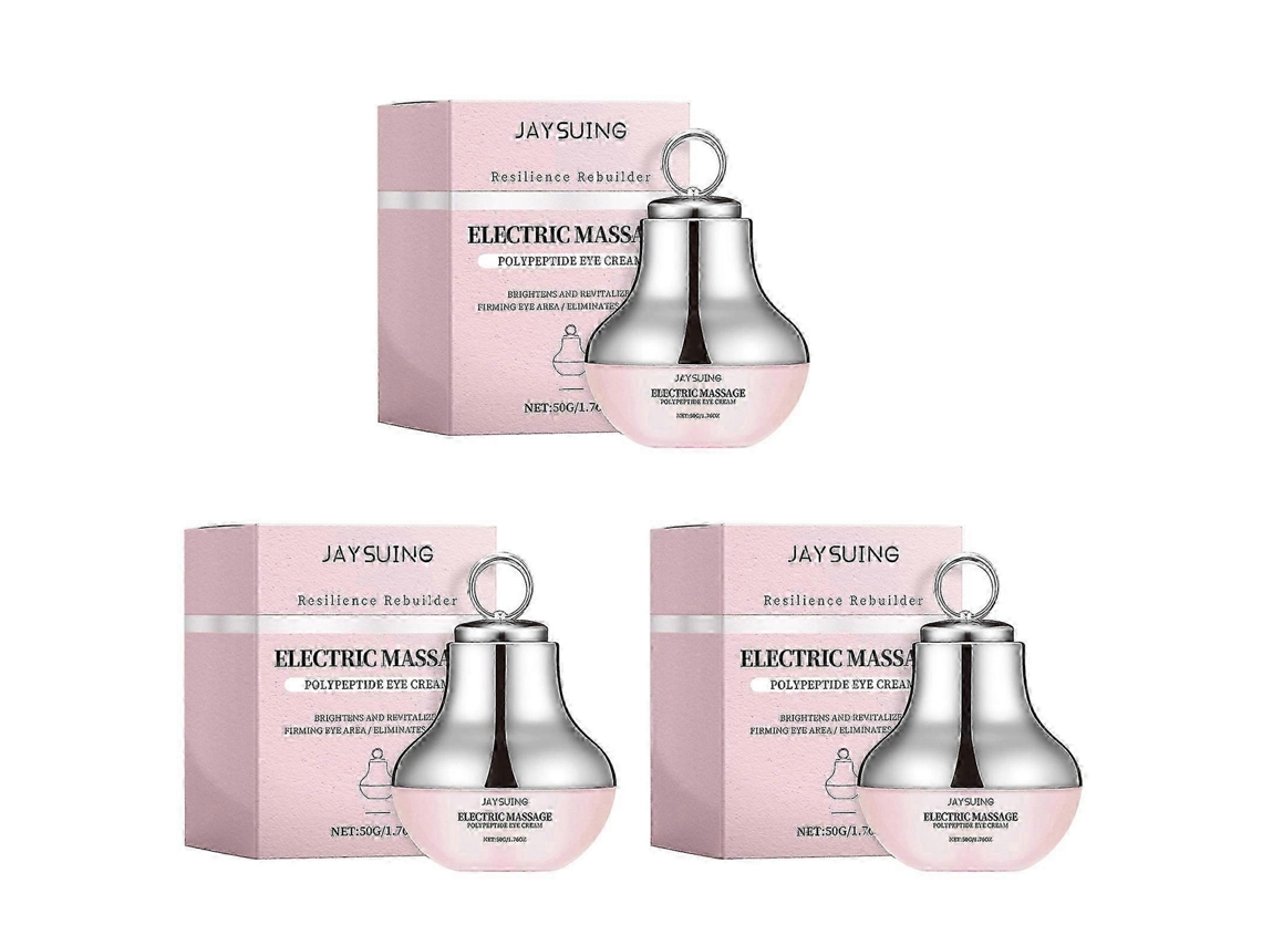 Crema para ojos con masaje eléctrico para ojeras y bolsas, crema antiedad con polipéptidos para hombres y mujeres, uso diario.