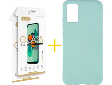 Kit Funda + Protector de Pantalla Samsung A02s ACCETEL 2986 Verde