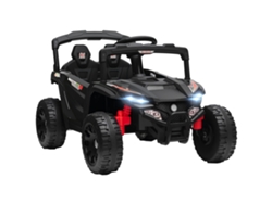 Carrinho Elétrico Infantil 12v 2 Motores Controle Remoto Suspensão Faróis Música Preto