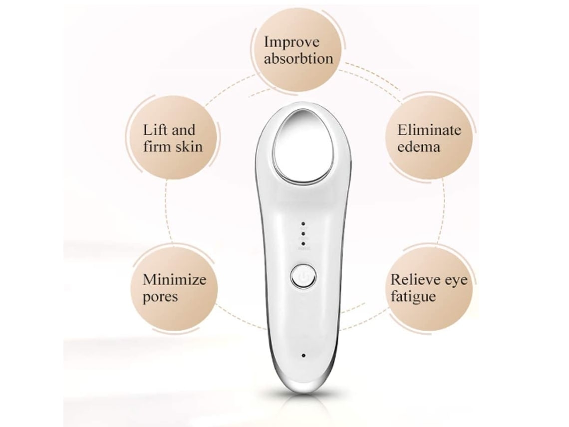 Masajeador facial sónico antiarrugas, cuidado de la piel, masajeador facial antienvejecimiento, dispositivo de belleza con vibración de calor y frío Yunzii